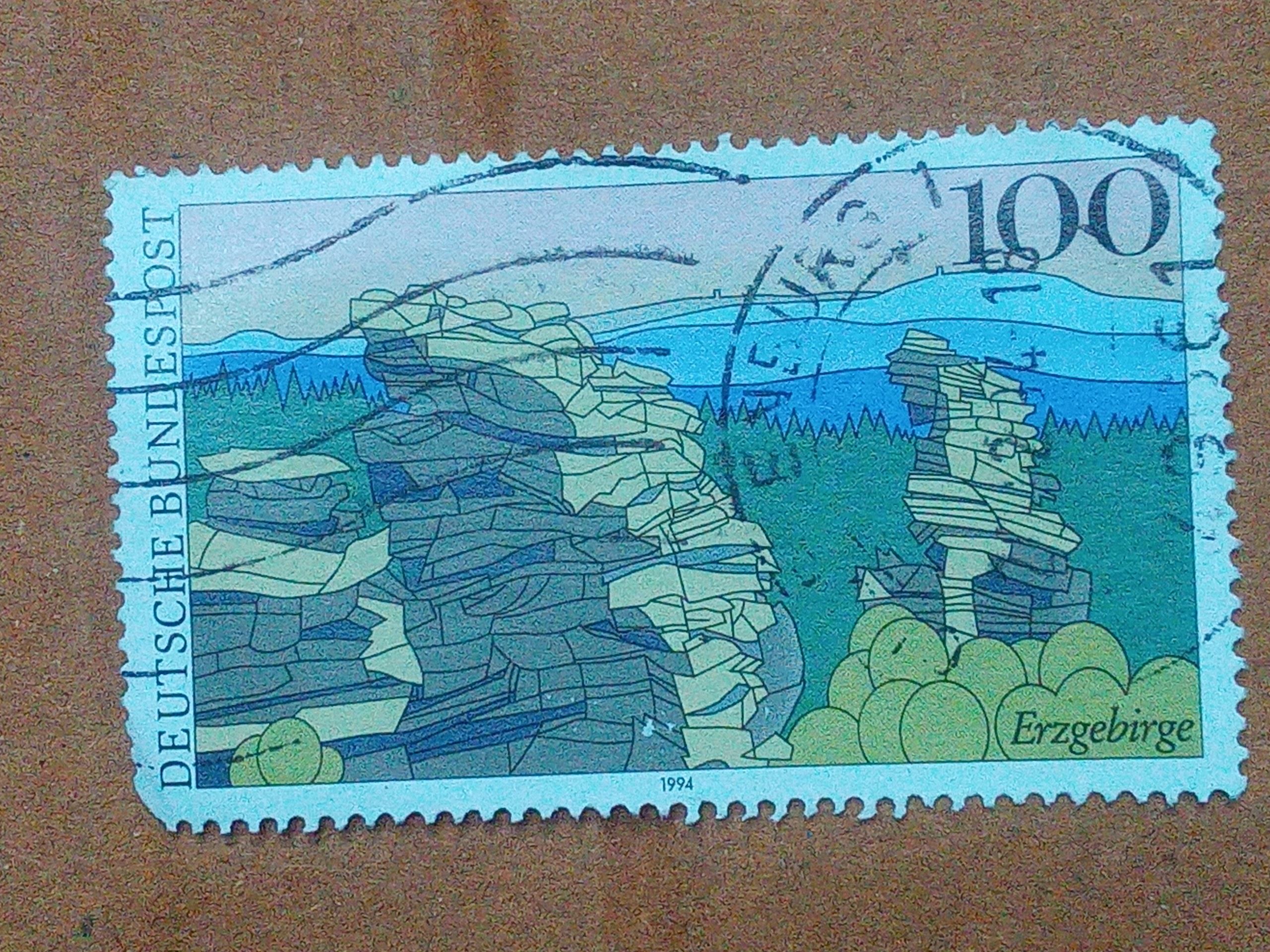 USED - DEUTSCHE BUNDESPOST 100 POSTAGE STAMP USED - DEUTSCHE BUNDESPOST 100 POSTAGE STAMP USED - DEUTSCHE BUNDESPOST 100 POSTAGE STAMP