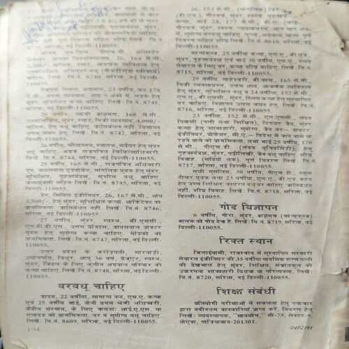 Sarita ( 2nd May 1985 ) ( coverless & Damage book )