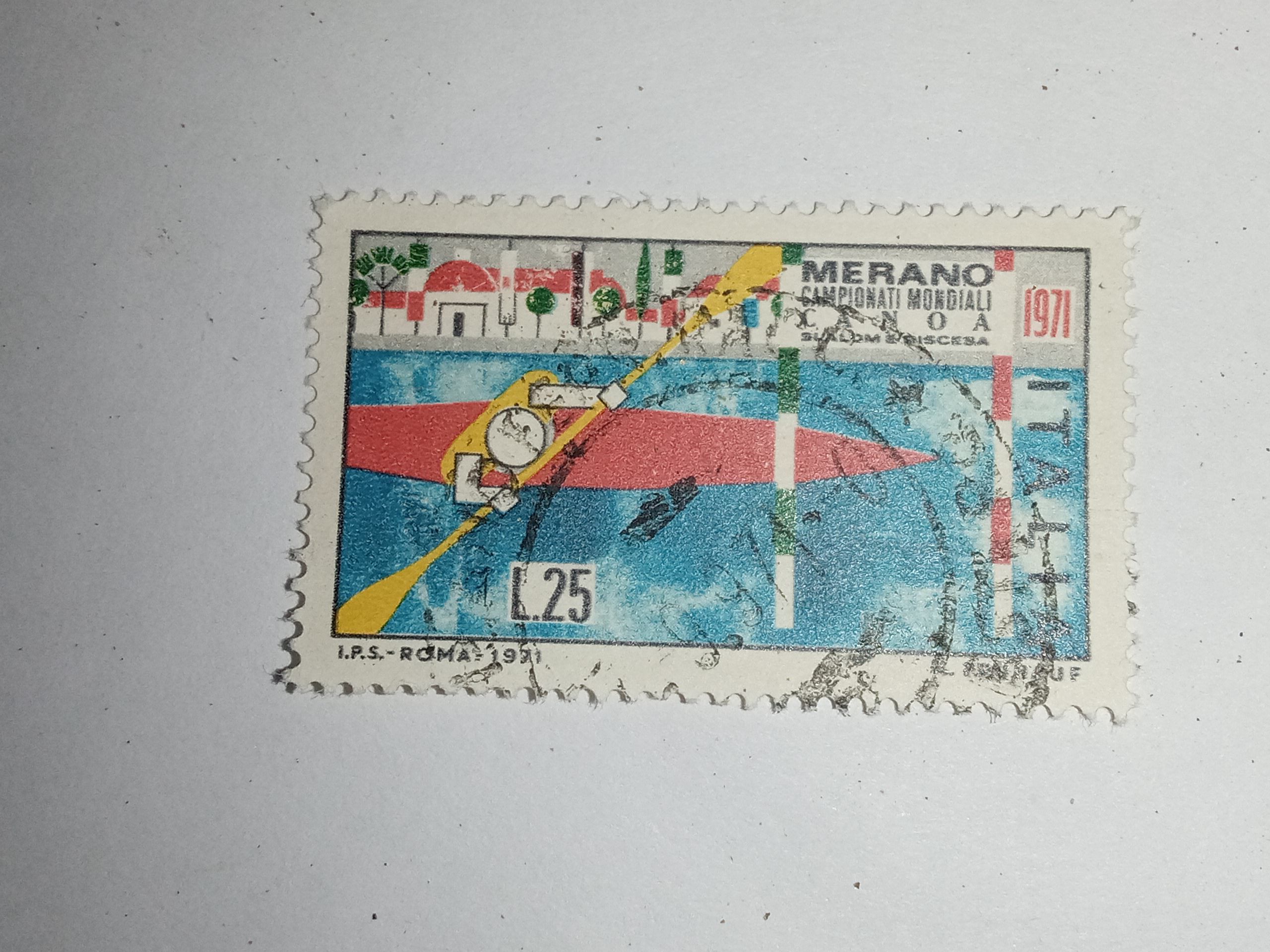 USED - ITALIA POSTAGE STAMP L. 25 USED - ITALIA POSTAGE STAMP L. 25