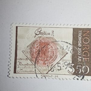 USED - NORGE 3.50 POSTAGE STAMP USED - NORGE 3.50 POSTAGE STAMP