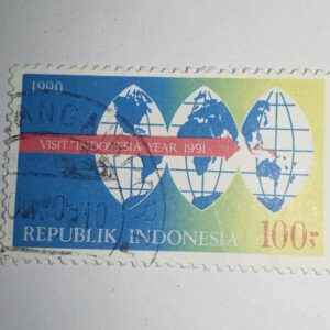 USED - REPUBLIK INDONESIA POSTAGE STAMP 100-, USED - REPUBLIK INDONESIA POSTAGE STAMP 100-,