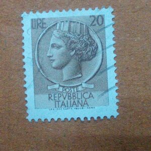 MNH - REPVBBLICA ITALIANA 20LIRE POSTAGE STAMP MNH - REPVBBLICA ITALIANA 20LIRE POSTAGE STAMP