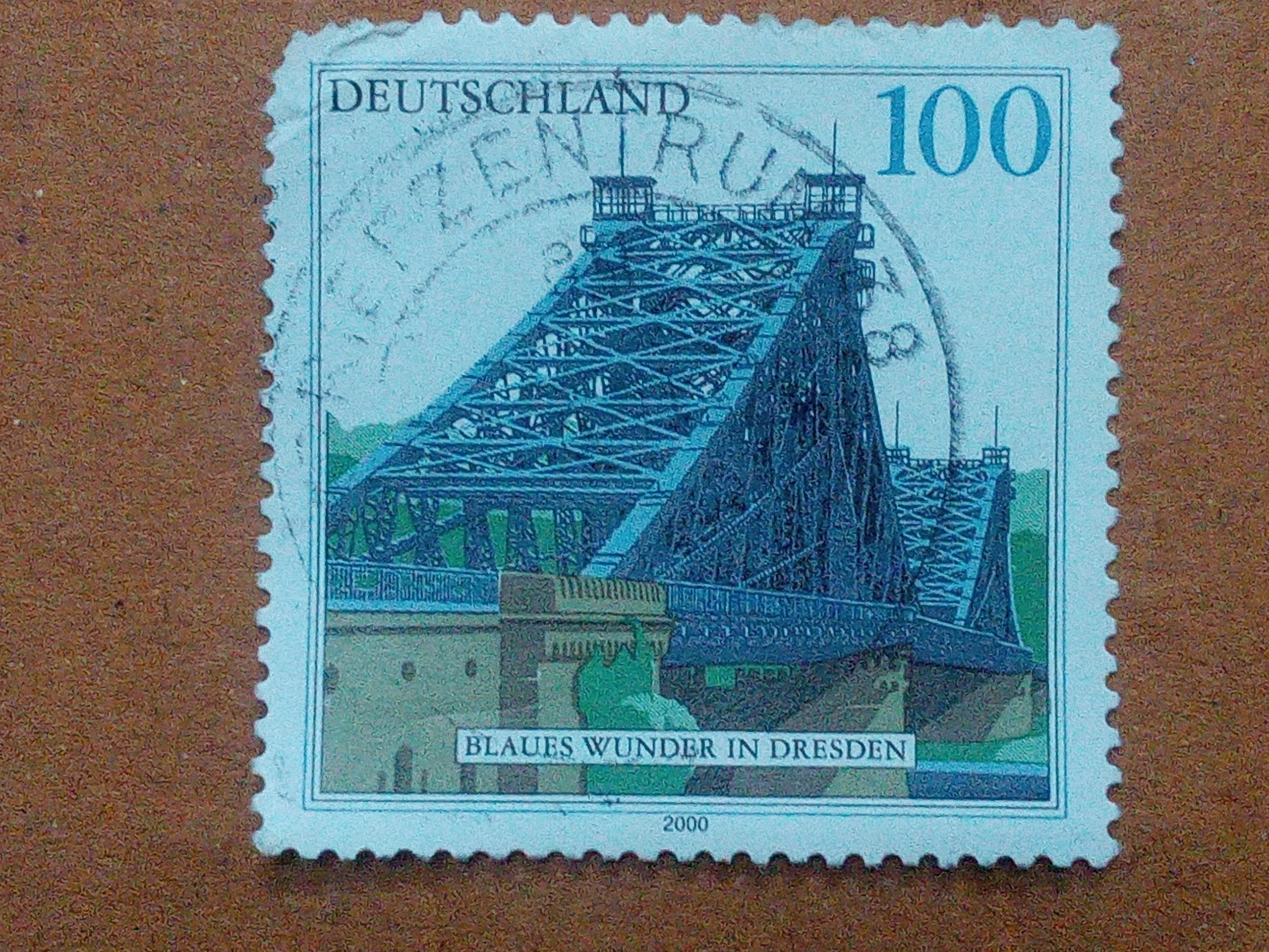 USED - DEUTSCHLAND 100 POSTAGE STAMP