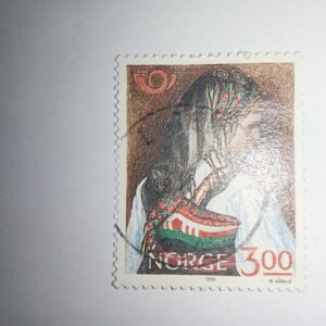 USED - NORGE 3.00 POSTAGE STAMP USED - NORGE 3.00 POSTAGE STAMP