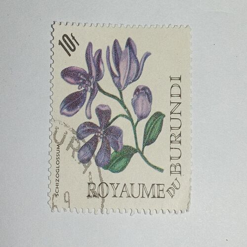 USED - ROYAUME DU BURUNDI 10F POSTAGE STAMP USED - ROYAUME DU BURUNDI 10F POSTAGE STAMP