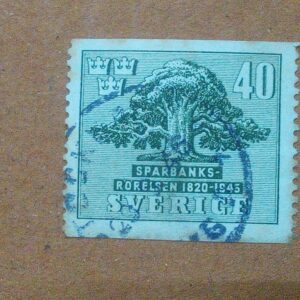 USED - SVERIGE 40 POSTAGE STAMP USED - SVERIGE 40 POSTAGE STAMP