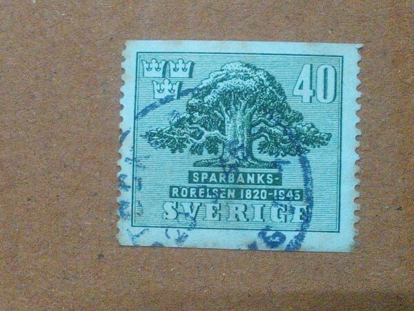 USED - SVERIGE 40 POSTAGE STAMP USED - SVERIGE 40 POSTAGE STAMP