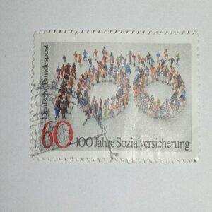 USED - DEUTSCHE BUNDESPOST 60 POSTAGE STAMP USED - DEUTSCHE BUNDESPOST 60 POSTAGE STAMP