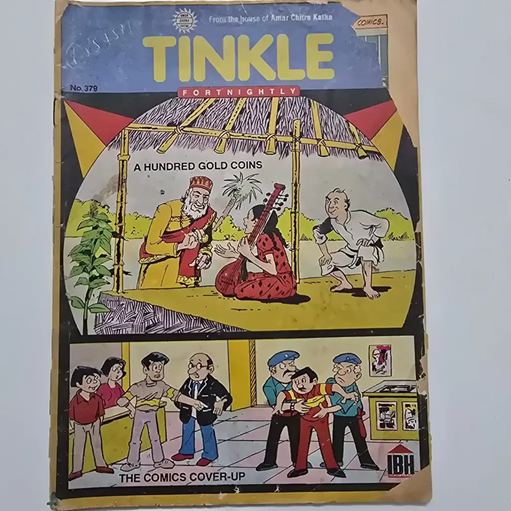 tinkle-fortnightly-scaled-1-scaled-1.webp Tinkle Issue 379 - A Hundred Gold Coins And The Comics Cover-Up